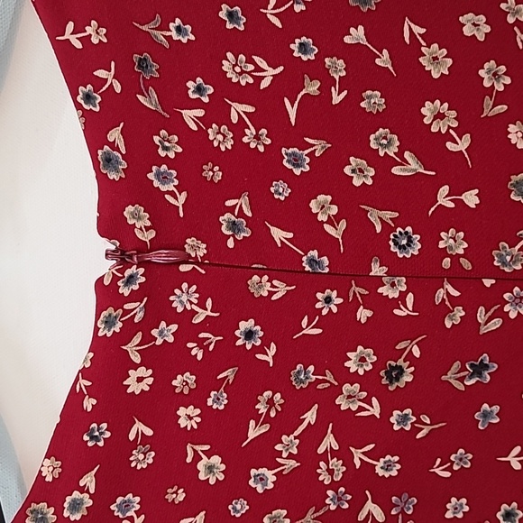 PAUL HARRIS DESIGN Vintage Sheath Dress Round Neck Short Sleeve Red - Size 8 - Picture 9 of 11